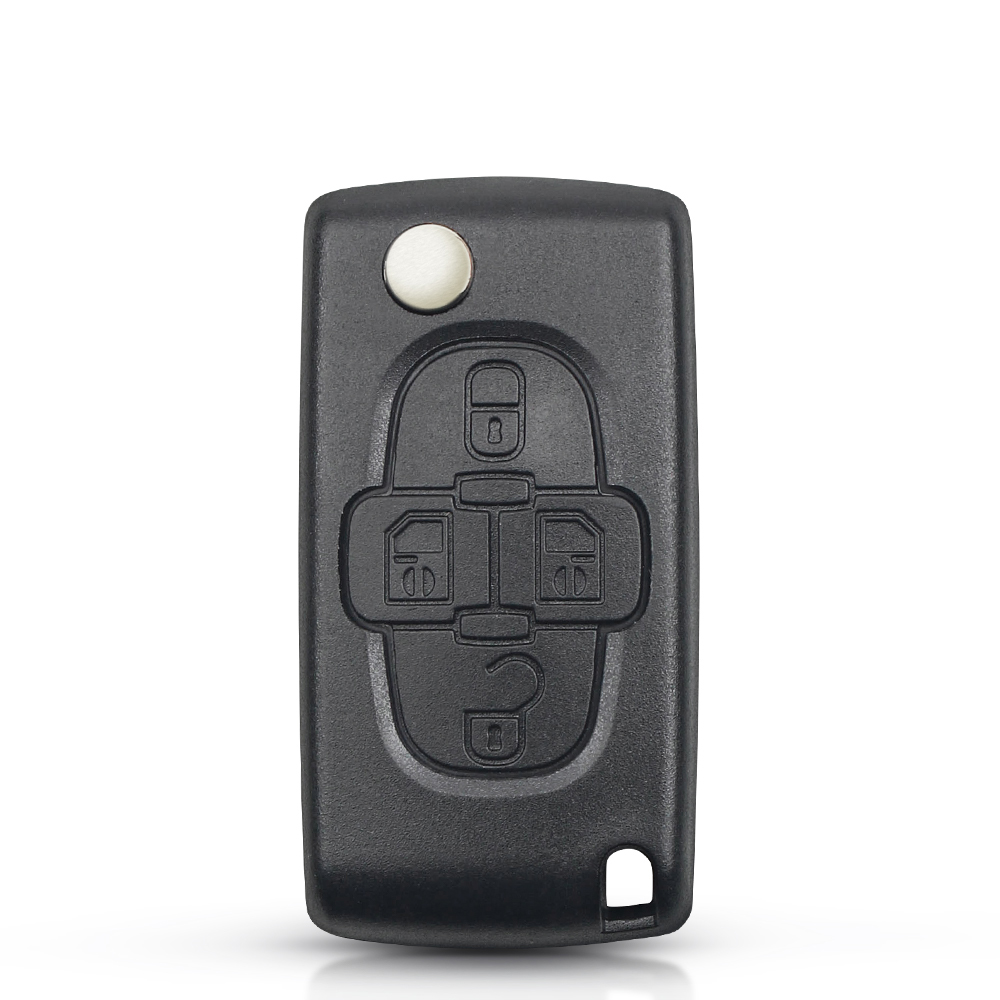Carcasa Mando Llave Coche 4 Botones - Compatible con Citroen y Peugeot