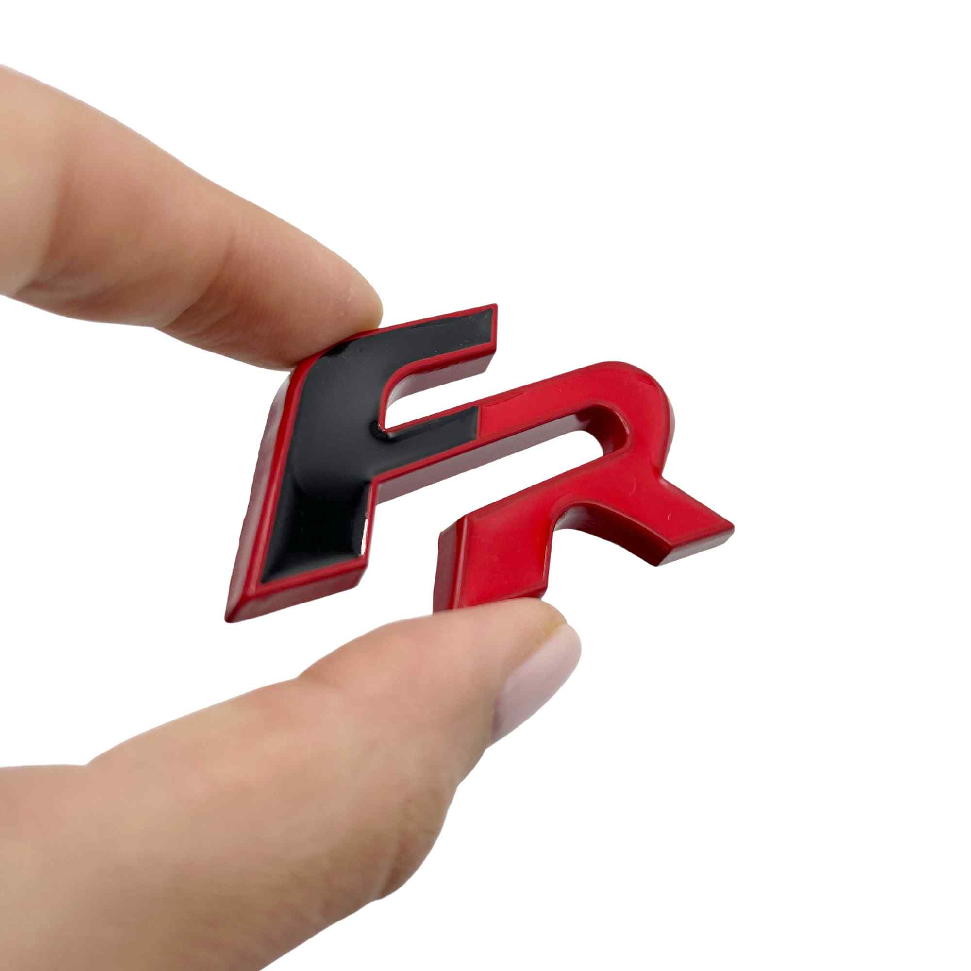Emblema FR Trasero Negro Rojo para Coche Seat - Compatibilidad Garantizada