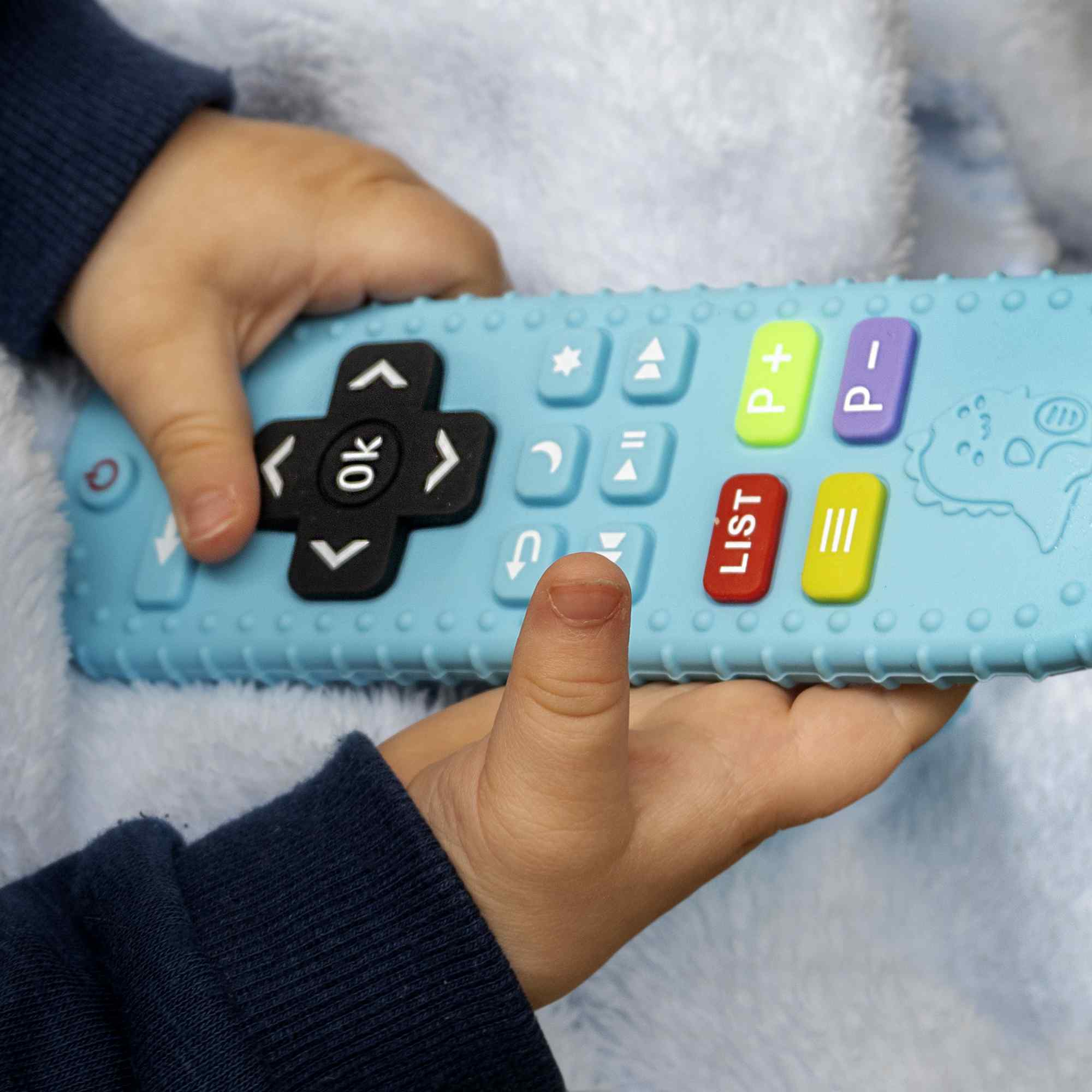 Juguete para bebe mando distancia Dentición Mordedores Silicona Azul