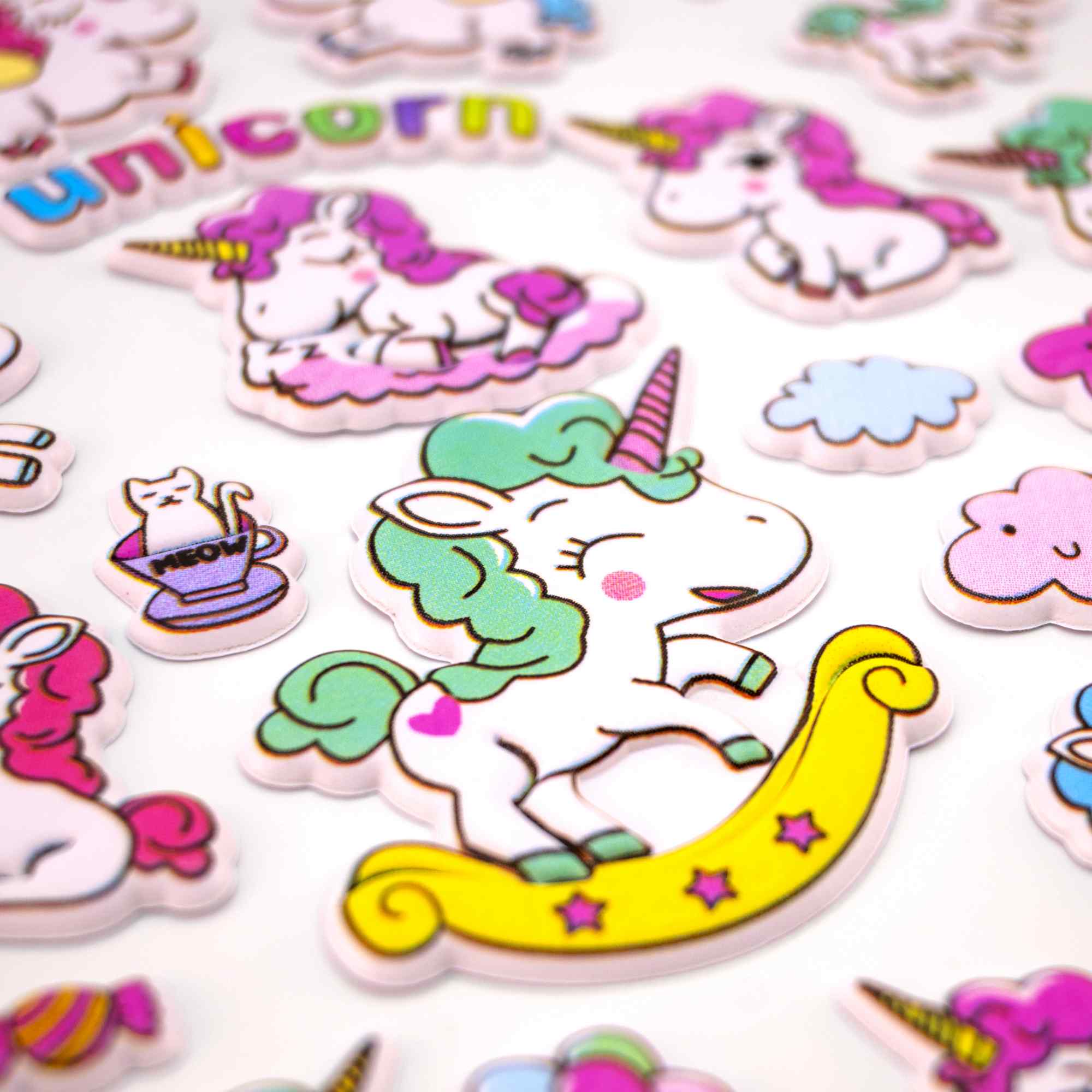 Pegatinas para Niños stickers pegatinas infantiles 3D de unicornios tipo 1