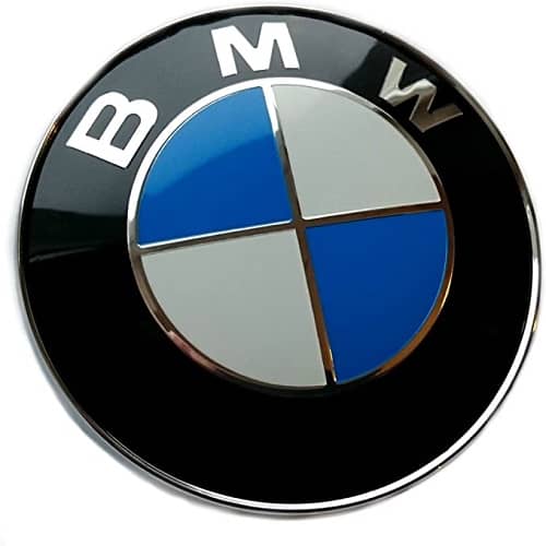 🔥 2 emblemas BMW para capó y maletero 82 y 74 milimetros negro y
