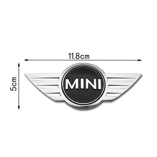 Emblema Adhesivo para capo o maletero compatible con mini plateado