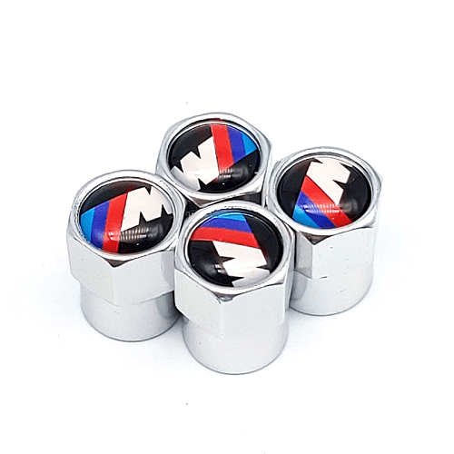 Tapon antirrobo de para valvula de neumatico compatible BMW Logo M (4 uds) negro
