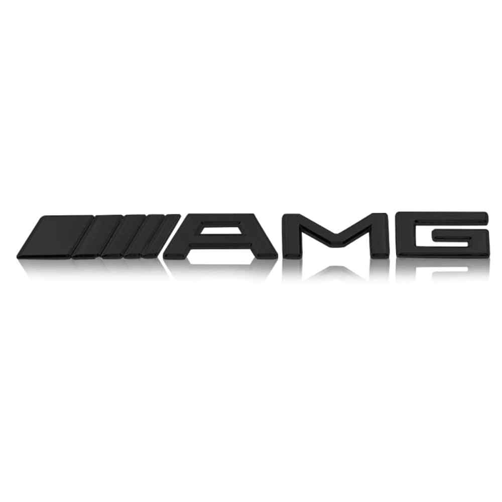 Emblema Adhesivo plastico AMG para maletero compatible con Mercedes negro