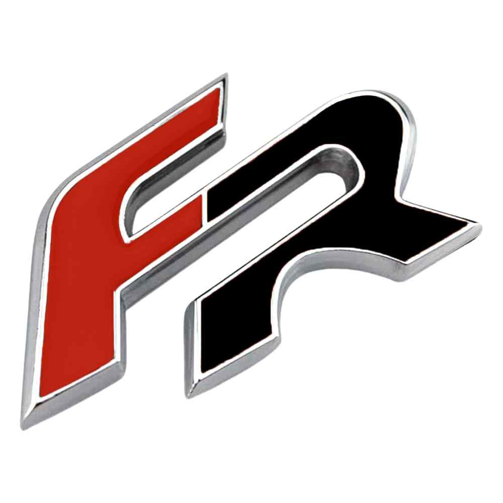 Emblema FR para trasero compatible con Seat rojo negro