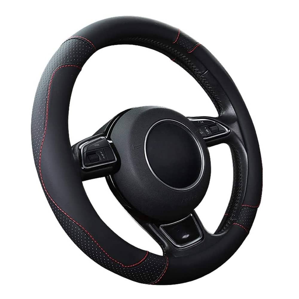 Fundas para volante de coche deportivo, accesorio antideslizante de cuero  PU, para volante de 37-38cm, 9 colores - AliExpress