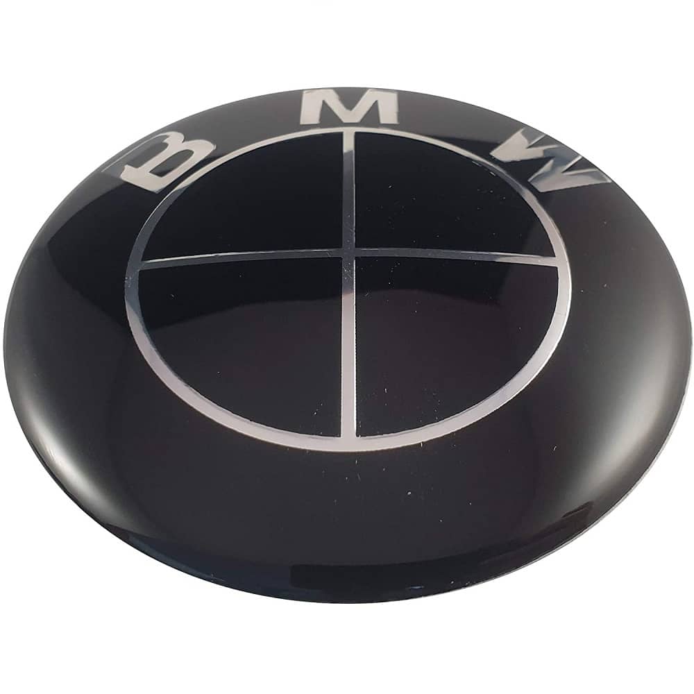 Emblema para capo compatible con BMW 82 mm negro