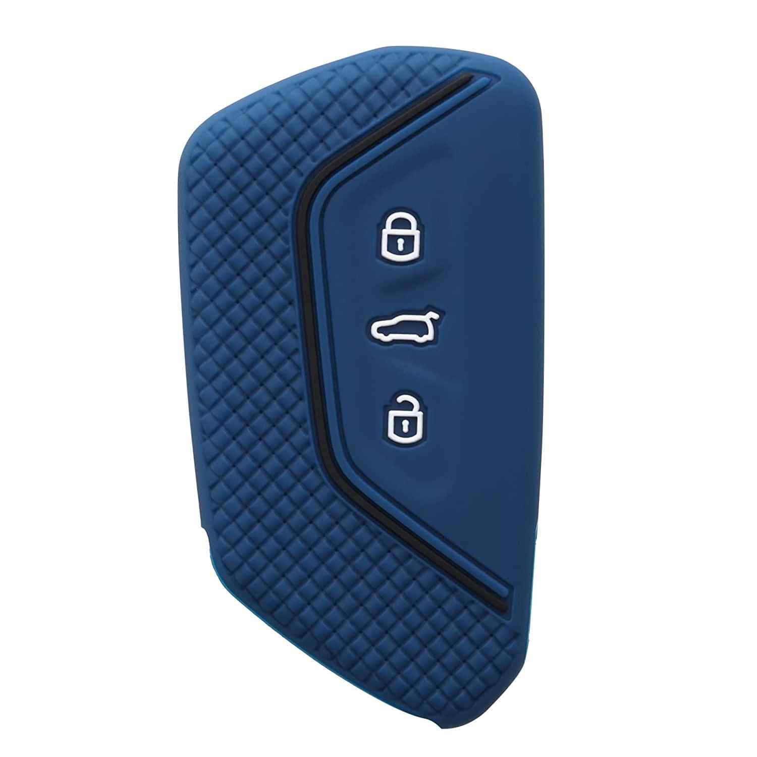 Querer Creación Emigrar Funda silicona mando llave del coche 3 botones compatible con VW Golf azul  | Autozoco