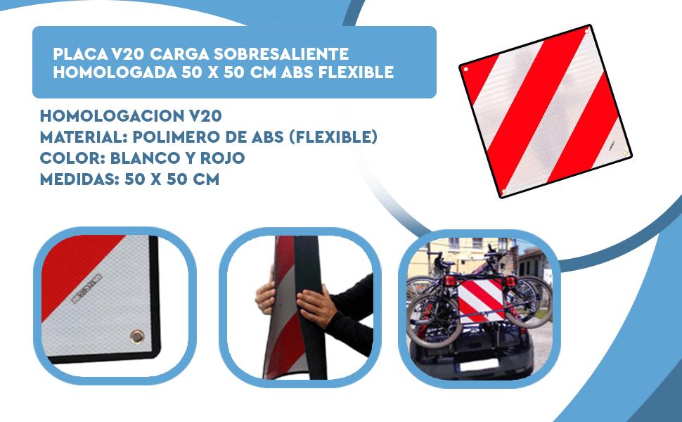 Placa V20 Flexible ABS 50x50 Homologada - Talleres AGM
