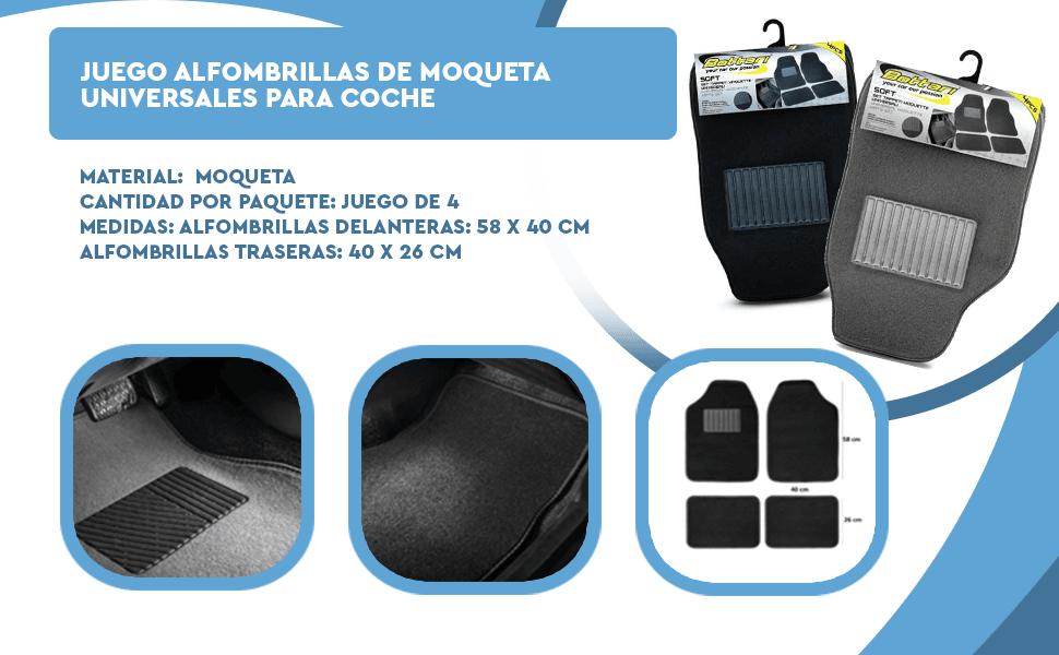 Set de Alfombrillas para Coche BC Corona ALF10130 Universal Carbón (4 pcs)  